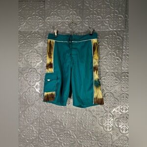 Vast digo print men's board shorts swim trunks